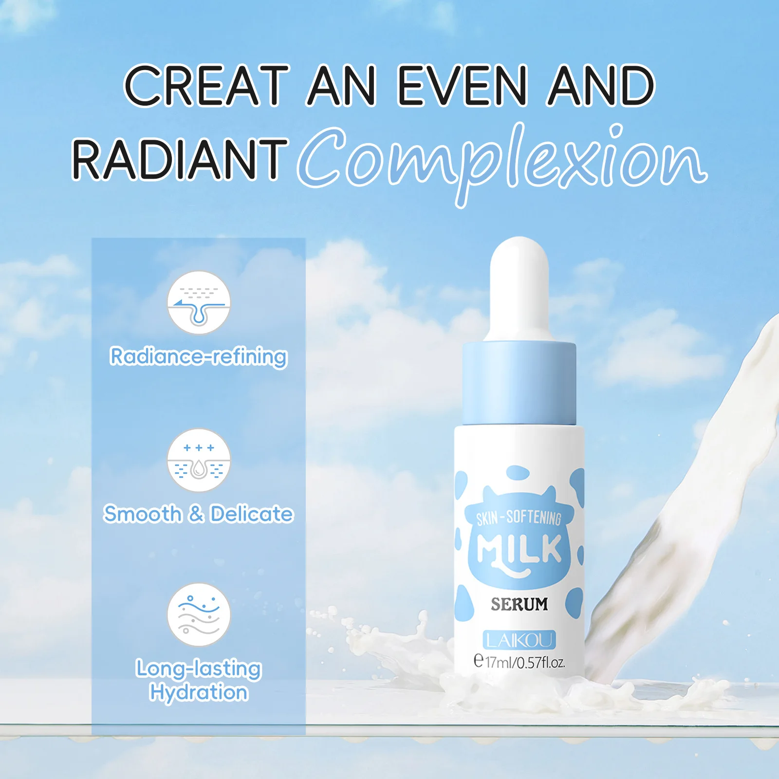 Alpha Arbutin Serum - 17ml Milk Facial Serum for Face