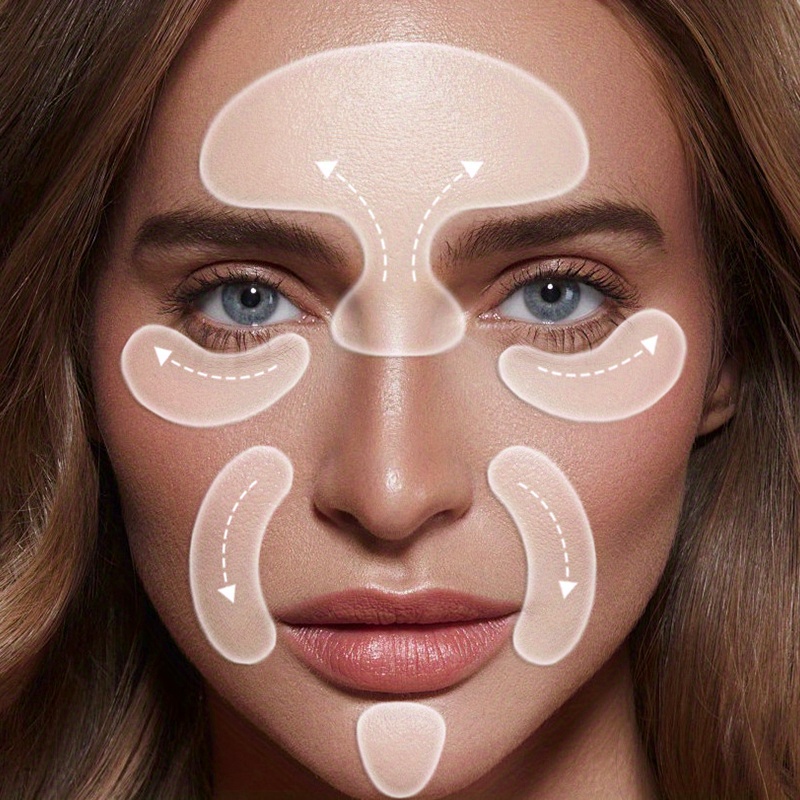 Skincare Qv - 6PCS Reusable Silicone Anti-Wrinkle Pad Face