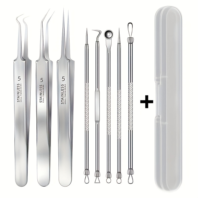 3/5/6/8pcs Stainless Steel Pim - Skincare Qv ulasan dan harga