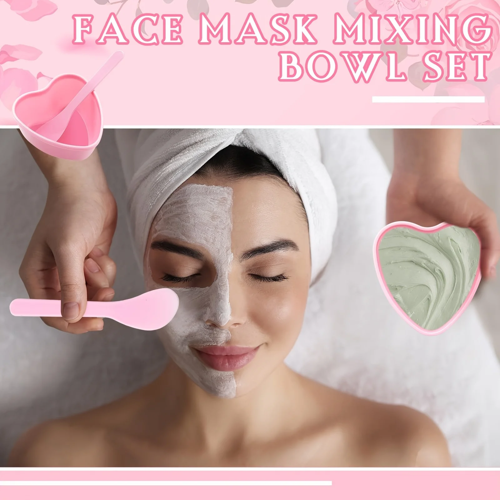 6-piece Pink Heart Shaped Faci - Skincare Qv ulasan dan harga