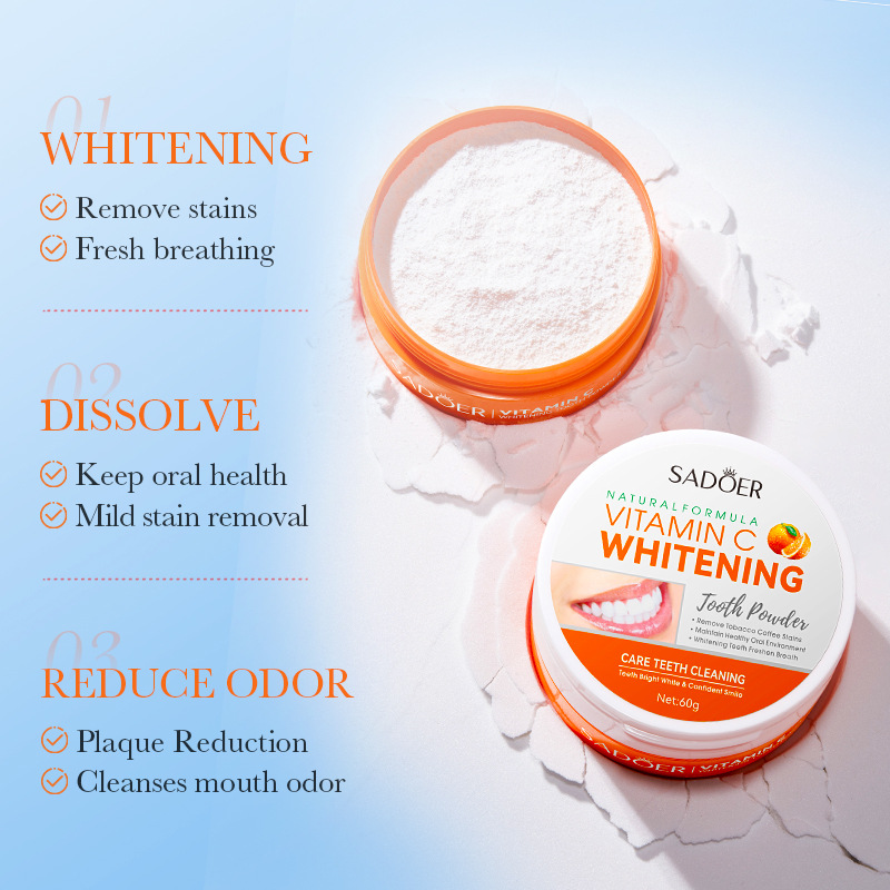 60g Vitamin C Teeth Whitening  - Vitamin C Powder ulasan dan harga